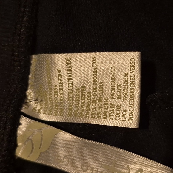 Green Tea women's size XXL black & gray track pants, soft wash preshrunk NWT - Picture 8 of 8